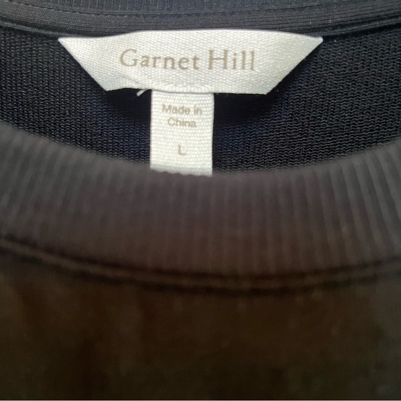 Garnet Hill Black Midi Dress Size L - Picture 7 of 11